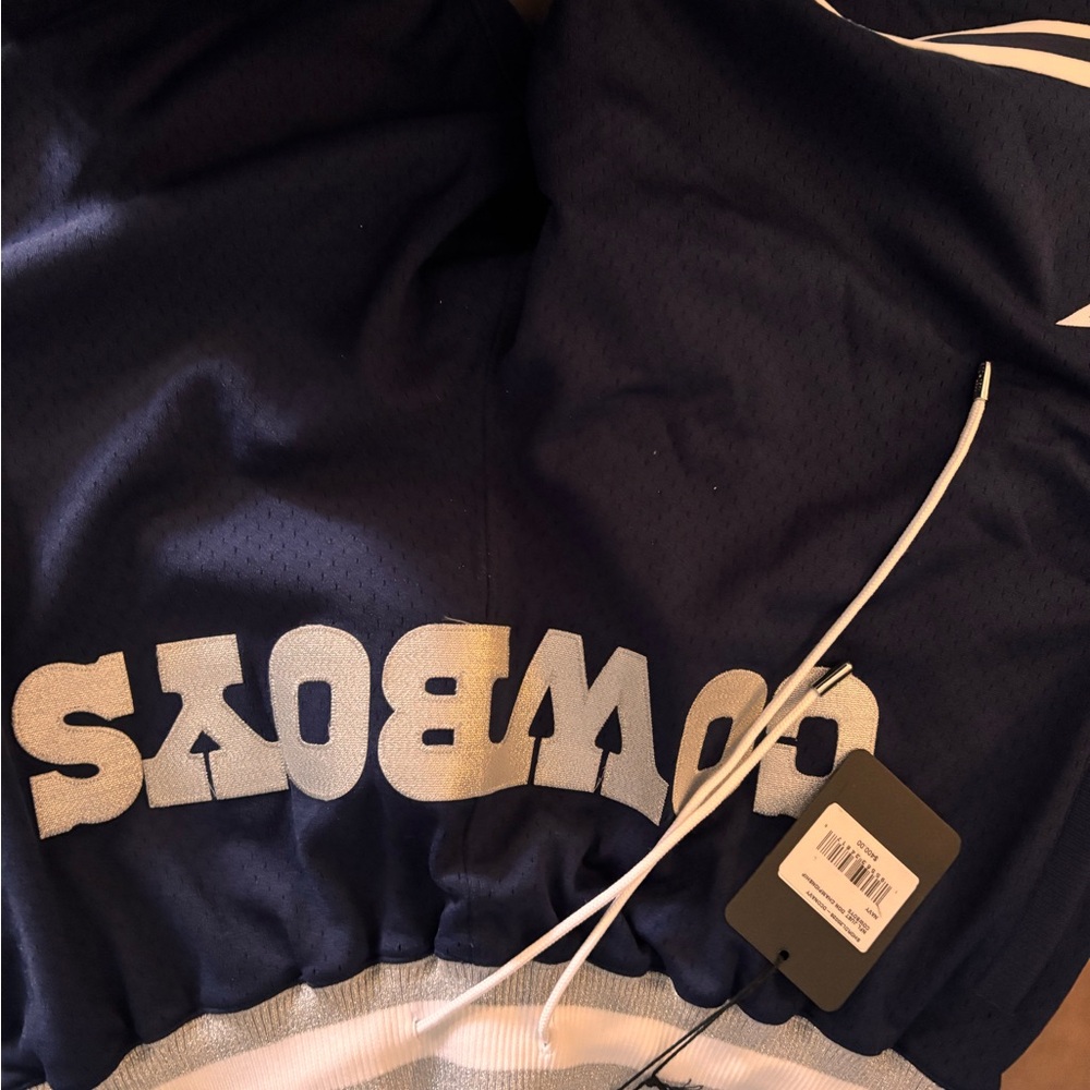 Just Don Blue and White Athletic Shorts